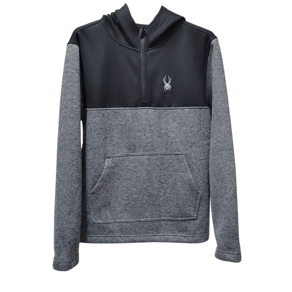 Spyder Men's Quarter-Zip Long-Sleeves Hoodie Sweatshirt Size Medium Excellent...